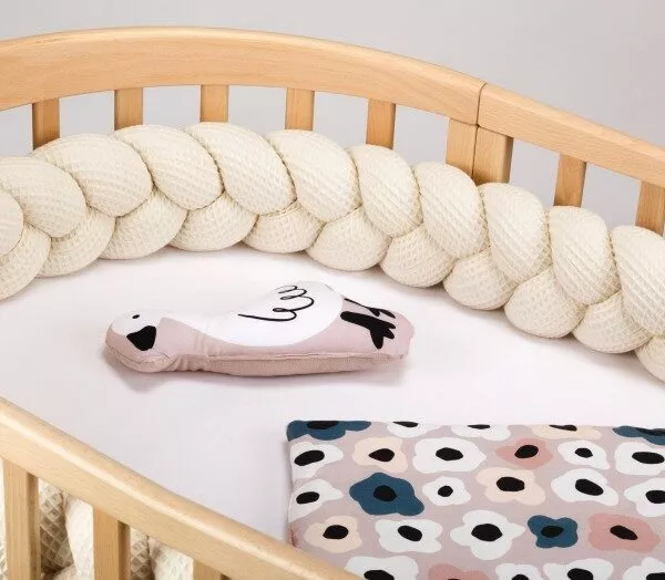 Warkocz, ochraniacz do łóżeczka 210 cm beż