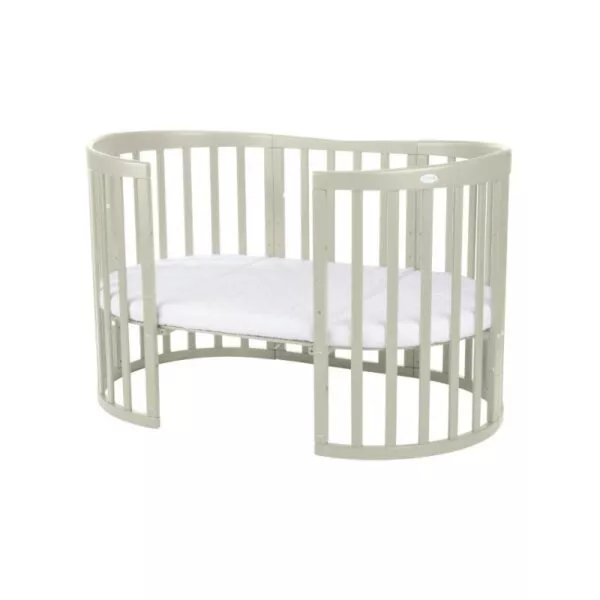 Oliwkowe Łóżeczko Owal 7w1 dla Dziecka – Wielofunkcyjny Mebel