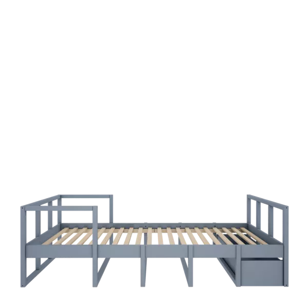 Szuflada do łóżka 90 x 200 zgaszony niebieski – Tweens