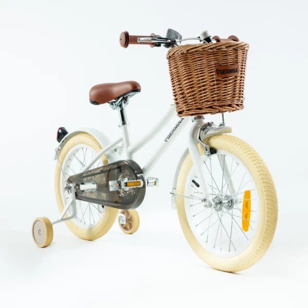 Rower Dziecięcy Vintage Germina z Koszykiem 16″ biały