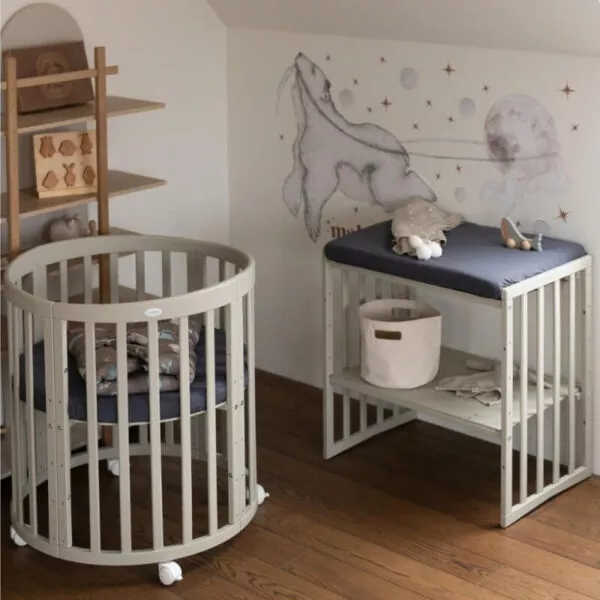 Prześcieradło bawełniane 73cm Owal Grafit