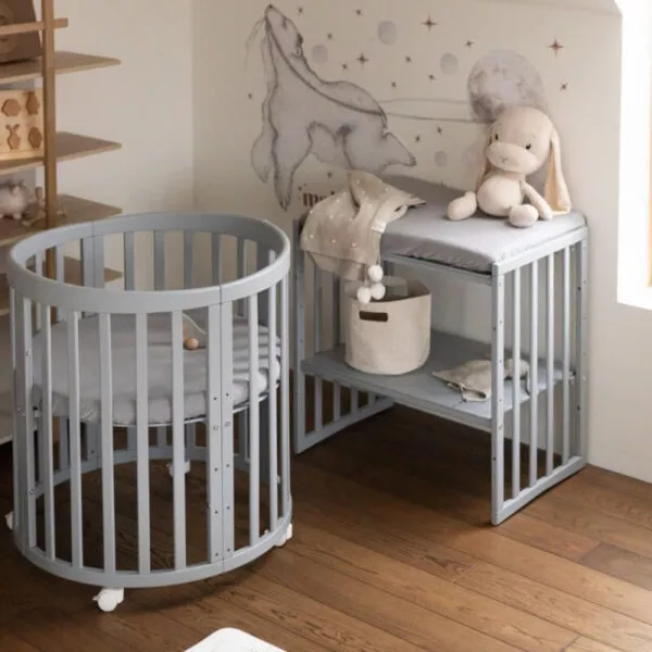 Prześcieradło bawełniane 73cm Owal Szare