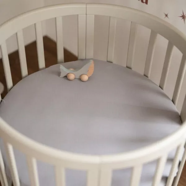 Prześcieradło bawełniane 73cm Owal Szare