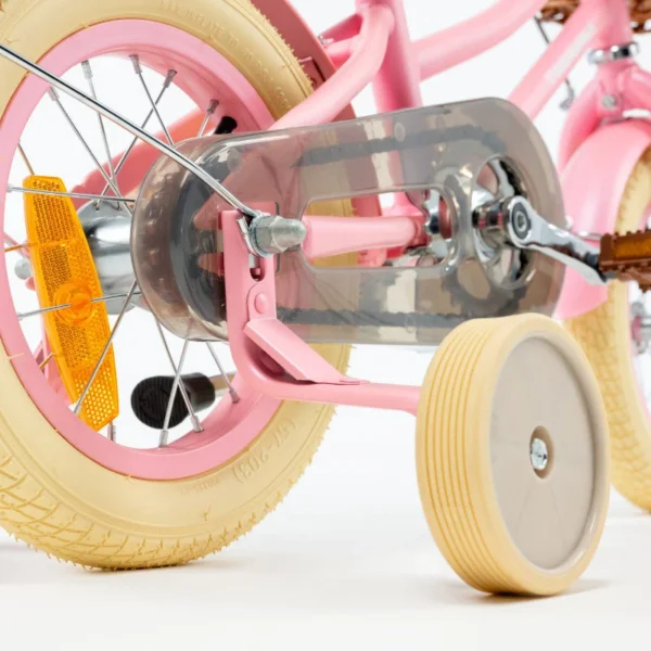 Rower Dziecięcy Vintage Germina z Koszykiem 12″ Różowy