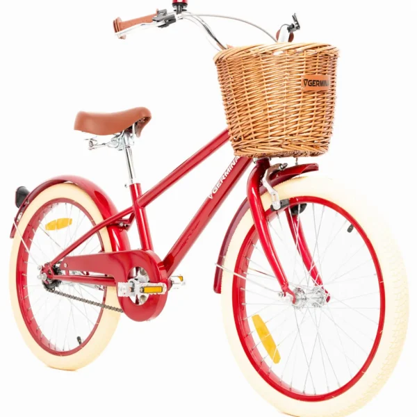 Rower Dziecięcy Germina Vintage 20″ Czerwony z Koszykiem
