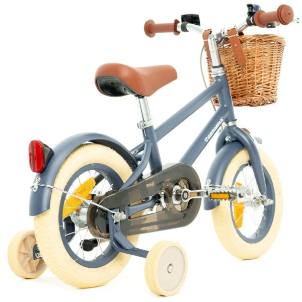 Rower Dziecięcy Vintage Germina z Koszykiem 12″ Niebieski