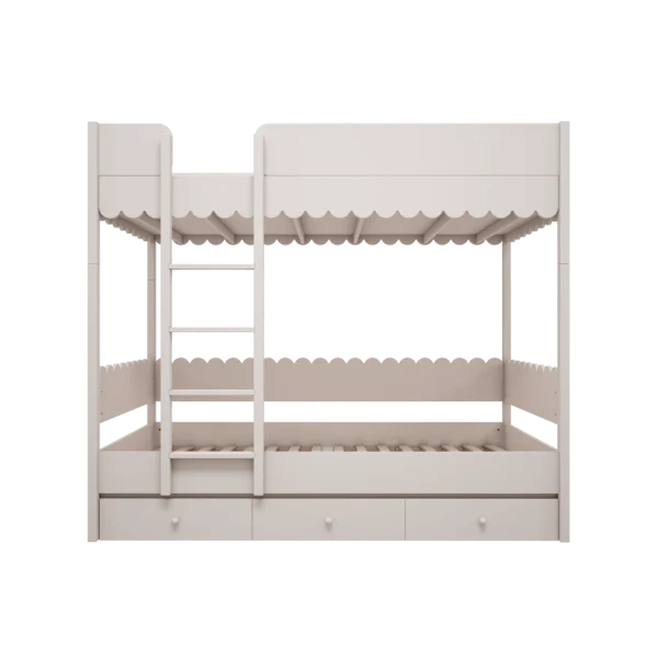 Łóżko dwupiętrowe białe Babushka – stylowe łóżko dla dzieci