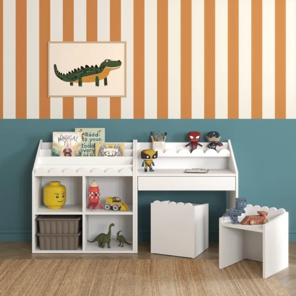 Krzesełko Montessori Book Nook snow– funkcjonalne siedzisko