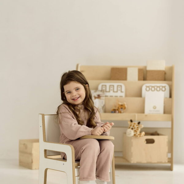 Krzesełko dla dzieci S/M BabyWood Biały