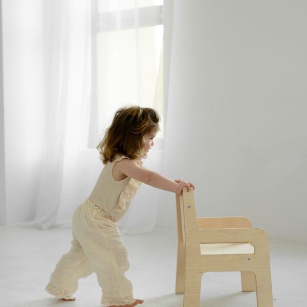 Krzesełko dla dzieci S/M BabyWood Naturalny