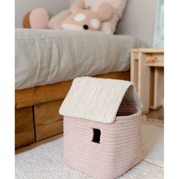 Kosz Domek Vintage Nude Eco-City 22x22x34 cm Lorena Canals