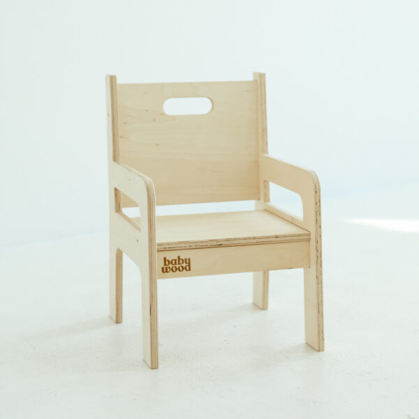 Krzesełko dla dzieci S/M BabyWood Naturalny
