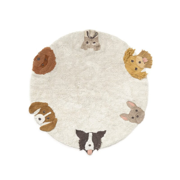 Dywan Bawełniany Psy Wouf Wouf! Ø140 cm