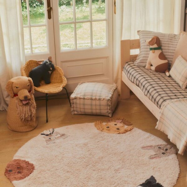 Dywan Bawełniany Psy Wouf Wouf! Ø140 cm