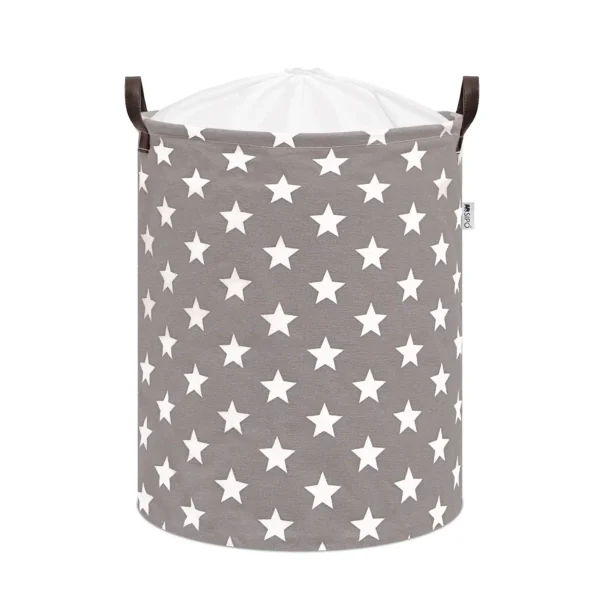 Bawełniany kosz na zabawki GWIAZDY XL, zamykany na ściągacz