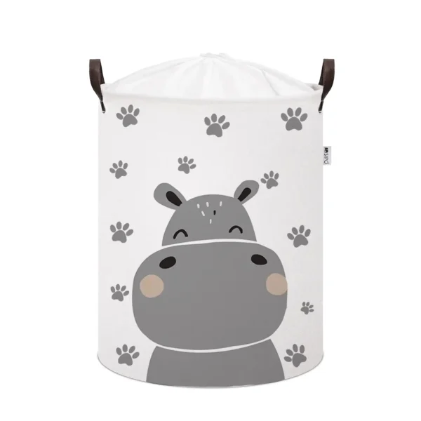 Bawełniany kosz na zabawki HIPO XL, zamykany na ściągacz