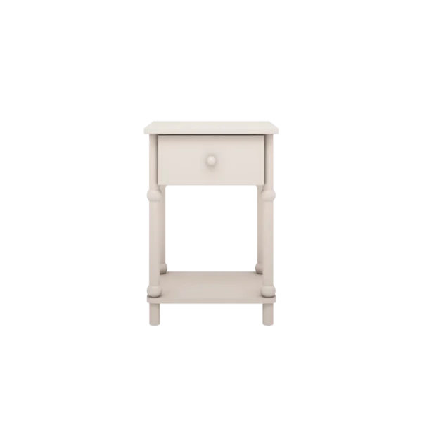 Szafka nocna Babushka biały– boho szafka do pokoju dziecka