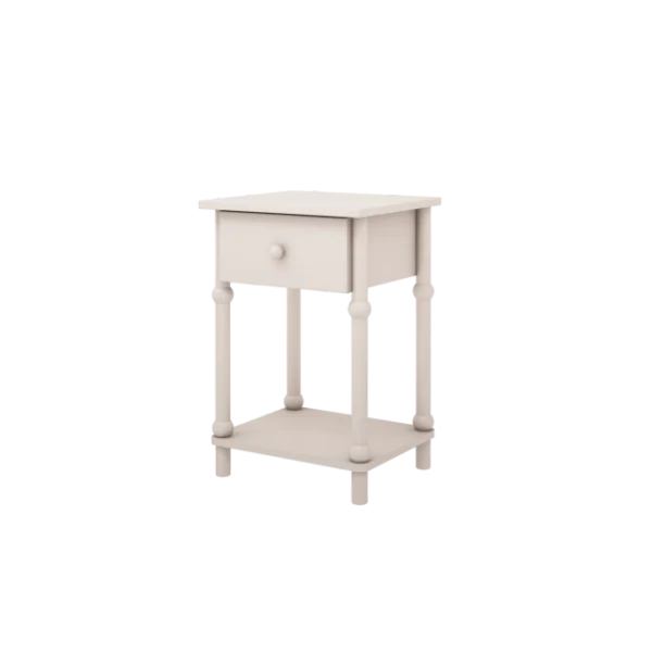 Szafka nocna Babushka biały– boho szafka do pokoju dziecka