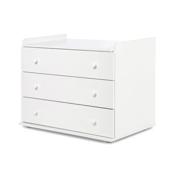 Łóżko Kompakt 3w1 z komodą w kolorze białym