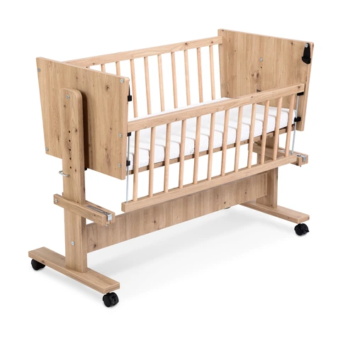 Łóżeczko dostawne z kołyską w kolorze dąb Zoya 5w1