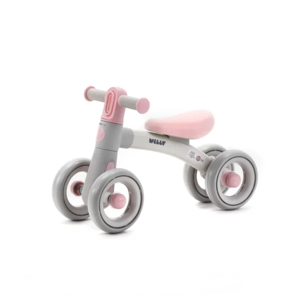 Rowerek biegowy WELLY GREY & PINK