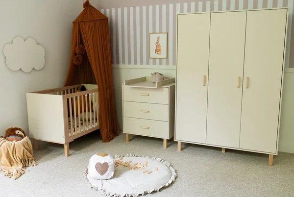 Zestaw mebli niemowlęcych LAURA szampan 3 elementy