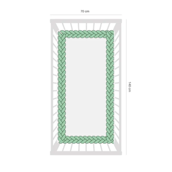 Ochraniacz warkocz klasyczny 400 cm – welur