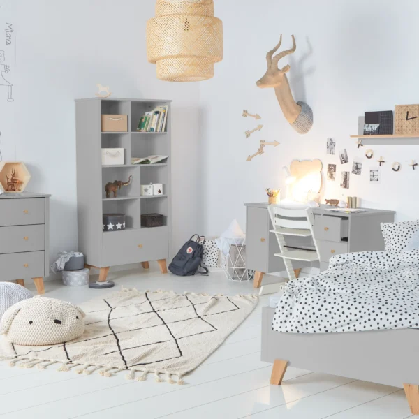 Łóżko ZARA szare 90x200 – dziecięce i młodzieżowe