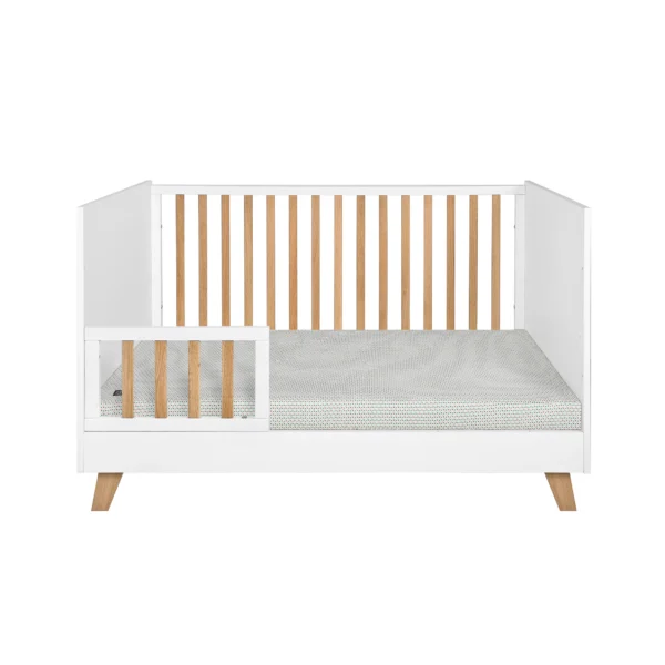 Łóżeczko 70x140 ZARA białe z funkcją tapczanika