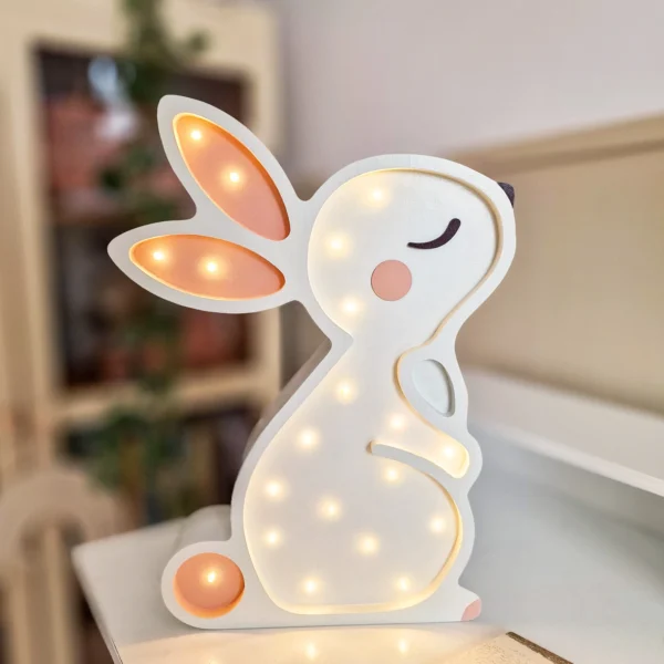 Lampka nocna Peekaboo – Króliczek biały