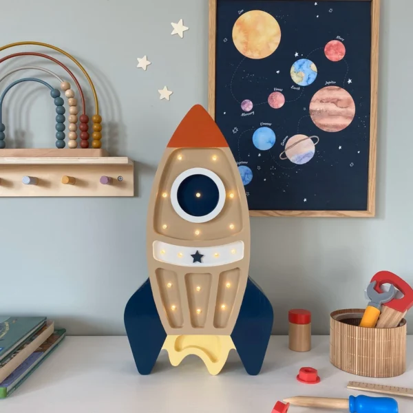 Lampka nocna Peekaboo - beżowa rakieta